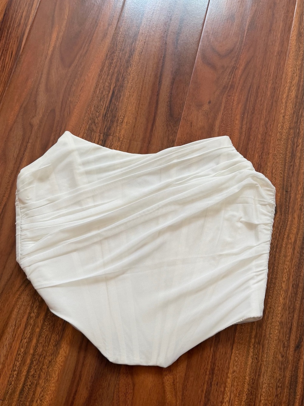 White Ruched Corset